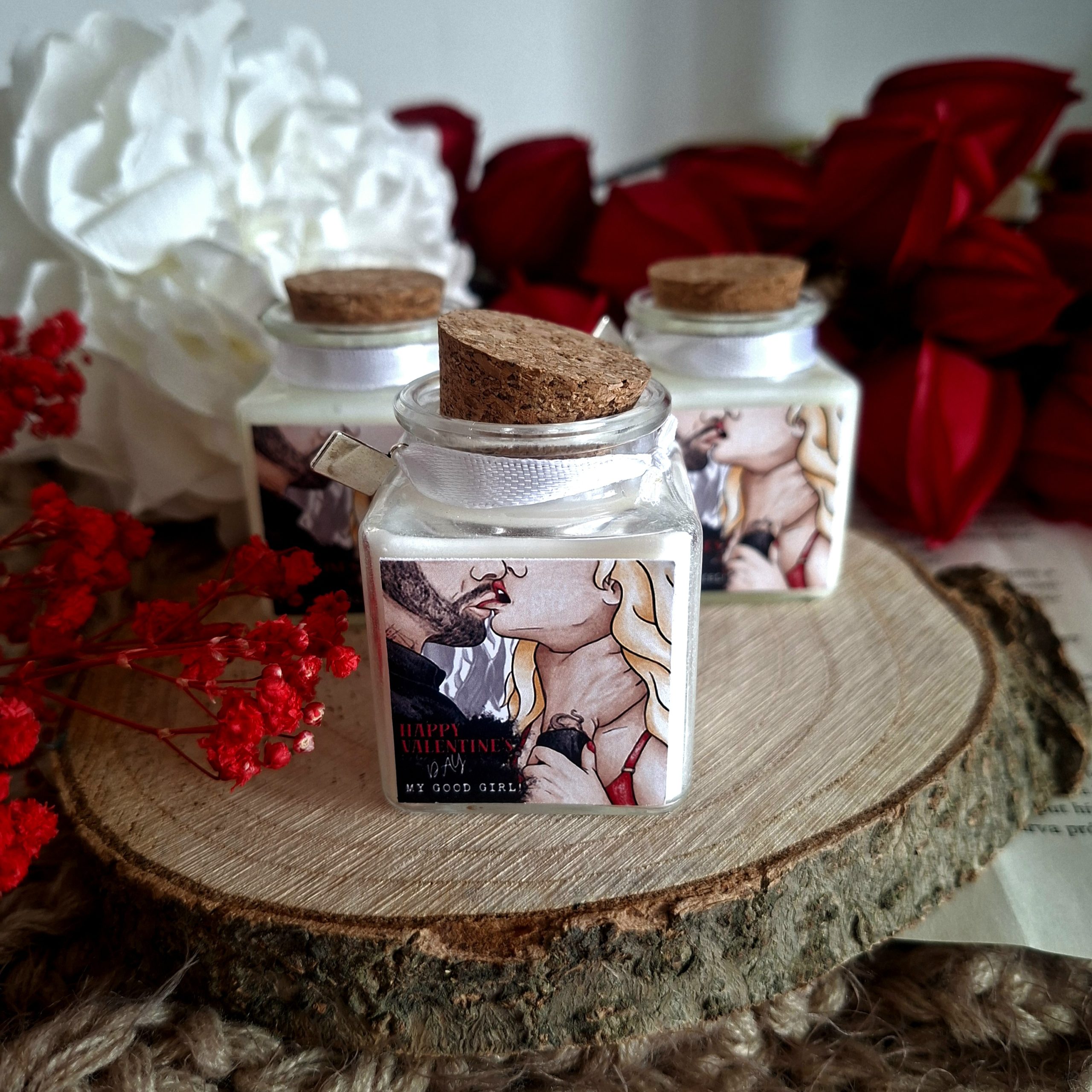 "My good girl" fehér Valentin-napi gyertya